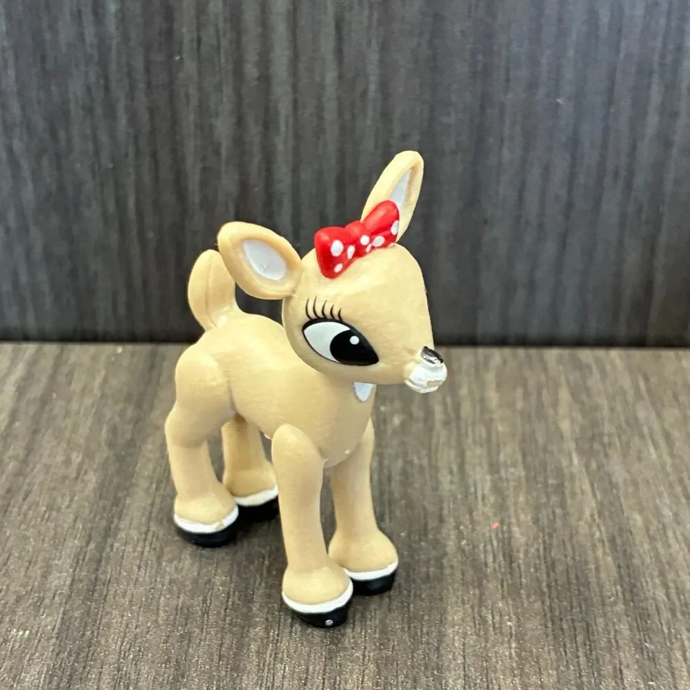 Rudolph & Clarice Reindeer Figures Island of Misfit Toys PVC 2” Christmas